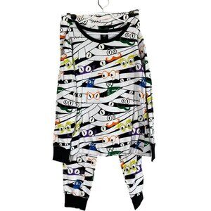 Hyde Eek Pajama Set Women M White Halloween Glow  Spooky Goblins Costume Parade